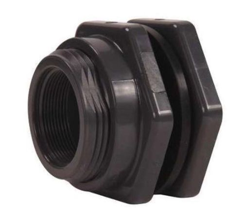 BFAS1005TES Bulkhead Fitting, 1/2 In, PVC, EPDM