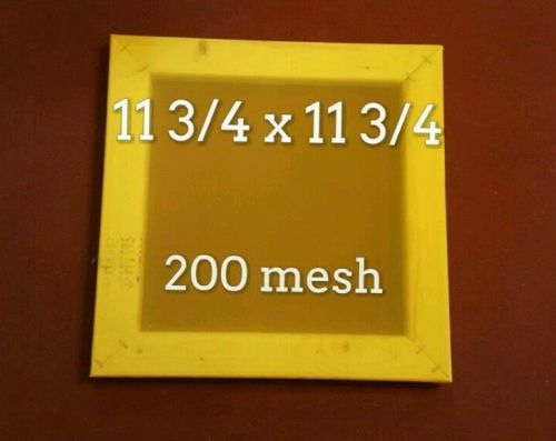 SILK SCREEN FRAME 11 3/4 x 11 3/4  HIGH QUALITY YELLOW  200 mesh