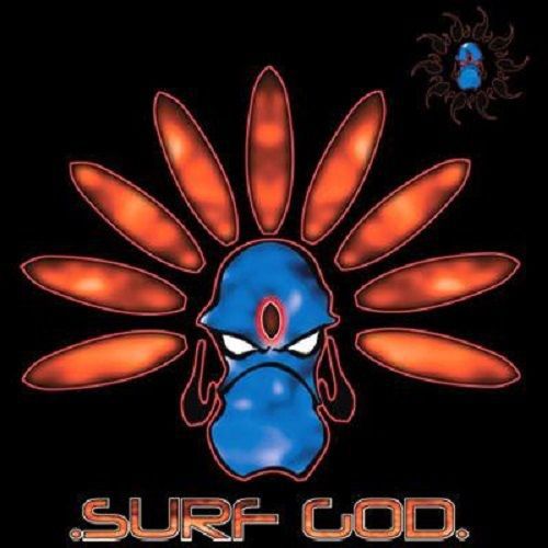 Surf God Surfing HEAT PRESS TRANSFER for T Shirt Tote Sweatshirt Fabric 759b