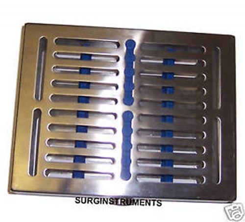 3 STERILIZATION CASSETTES 11&#034;x7&#034;, 7&#034;x5.50&#034;, 7&#034;x3&#034; SURGICAL, DENTAL INSTRUMENTS