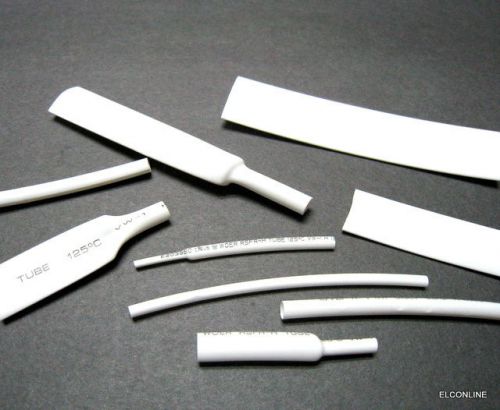 #t7s White Heat-Shrinkable Tubing Assortment  Dia: 2.5mm -14mm = 5M