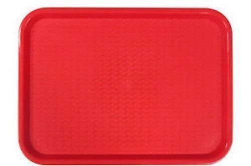 Adcraft TFF-1216RD Plastic Fast Food Tray 11-3/4&#034; x 16&#034; Red, 1 Dozen