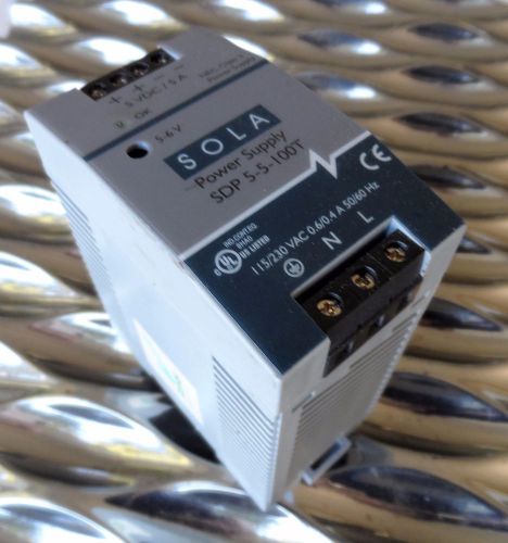 SOLA SDP-5-5-100T 5V DC 5A OUTPUT 115/230VAC INPUT POWER SUPPLY