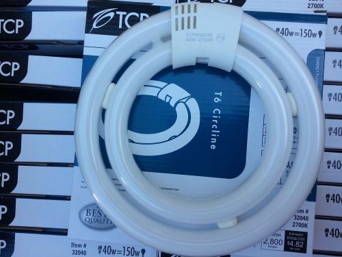 lot of 20 TCP 32040 T6 CIRCLINE DOUBLE FLUORESCENT BULB 7.5&#034; DIAMETR. 40W 2700K