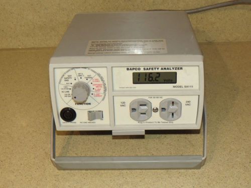 BAPCO SAFETY ANALYZER MODEL SA115  (bp2)