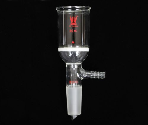 Glass 60ml vacuum buchner funnel Medium Fritted, Glass Filter Funnel