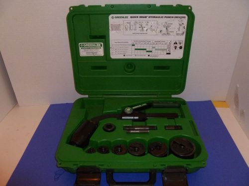 GREENLEE SLUG BUSTER QUICK DRAW  FLEX HYDRAULIC  HOLE PUNCH ( 7706SB) SET