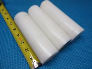 (3) Pcs, White Acetal - Delrin Round Rod 1-3/4&#034; diameter  x 5&#034; long min.