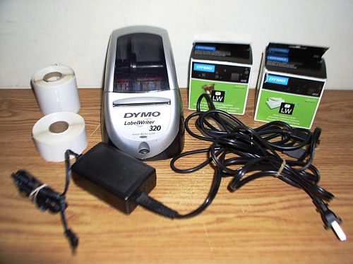 DYMO LABELWRITER 320 MODEL 90892 WITH 4 ROLLS OF LABELS, 2 NEW