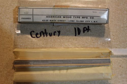 AMERICAN WOOD TYPE MFG CO Century 10pt figures