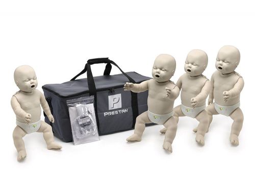 4-pack of infant cpr manikins with compression rate monitors by prestan for sale