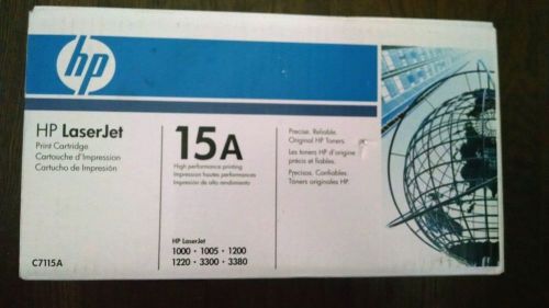UNOPENED HP Laserjet 15A Print Cartridge-C7115A 1000/1005/1200/1220/3300/3380