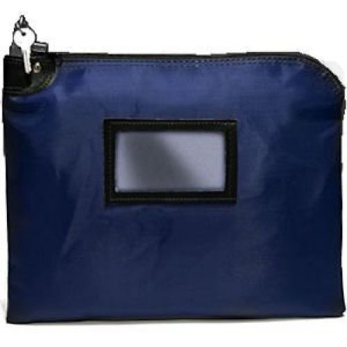 Banksupplies navy blue locking courier bag (hipaa) - 15w x 11h for sale