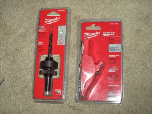 Milwaukee 49-56-7055 Quick Change Arbor &amp; 49-77-1005 Electrical Alligator Clips