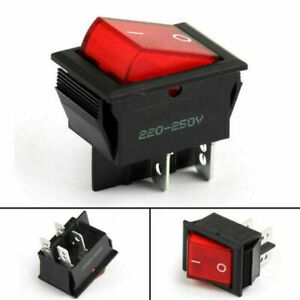 4 Waterproof R13-69B Rocker Switch 4Pin 2 Position DPST ON-OFF 10A/16A Red F05