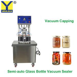 1/2/4 Stations Vacuum Capping Machine for Glass Bottle Glass Can Vacuum Sealing