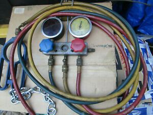 SNAP ON 3000 PSI REFRIGERANT GAUGES AND HOSES   ESTATE FIND