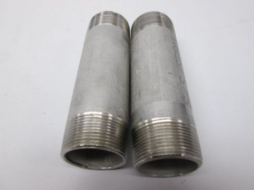 LOT 2 NEW M304/L40SMBYT0373 CONDUIT NIPPLE STAINLESS 1-1/2IN NPT X 6IN D243853