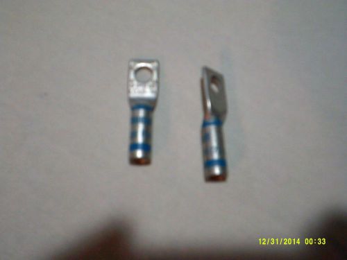 Lot of 50 panduit lca6-14 crimp lug #6 str cu wire 1/4&#034; hole for sale