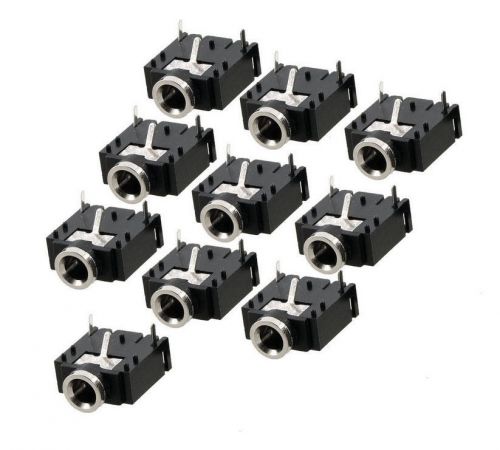 10pcs 3.5mm stereo audio socket connector phone jack connector 3-pin pcb mount for sale