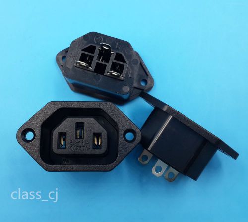 10pcs ac 250v/10a iec 320 c13 female 3 holes screw type outlet  power socket for sale