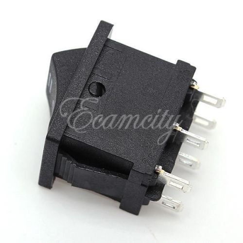 AC    6A/250V 10A/125V   6-Pin     ON-OFF-ON     DPDT Snap in Boat Rocker Switch