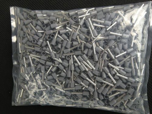 500PC WIRE CORD  END FERRULE CRIMP GRAY 18 AWG