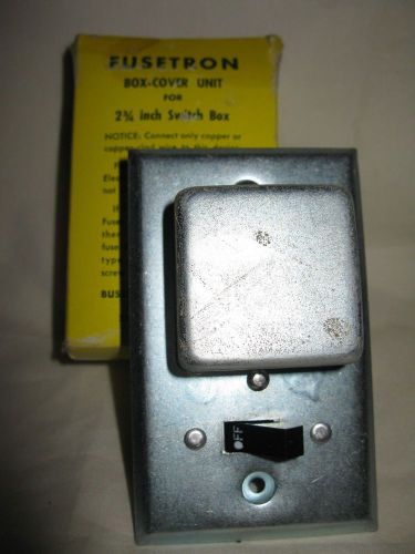 Bussmann SSW Fusetron Box Cover Unit For Type S Fuse #2