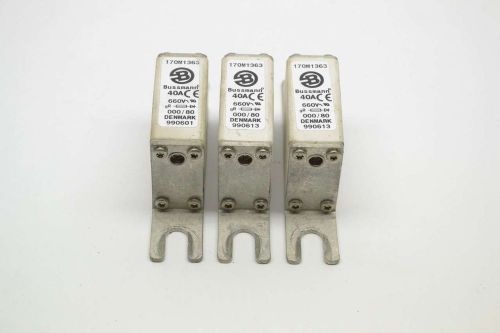 LOT 3 BUSSMANN 170M1363 SEMICONDUCTOR 40A AMP 660V-AC FUSE B385162