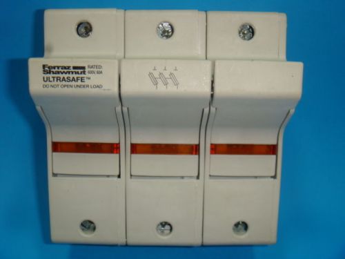 Ferraz shawmut us6j31 m211381, ultrasafe fuse holders 3 phase din mount, nnb for sale