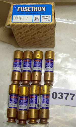 (0377) Lot of 8 Fusetron FRN-R-2 Fuses NIB 8A 250V