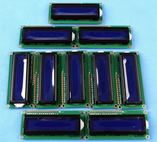 10pcs LCD1602 HD44780 Character LCD Display Module LCM Blue Backlight 16x2