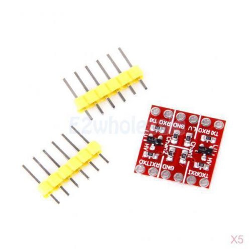 5pcs 3.3 to 5v 2-channel logic level converter bi-directional module breadboard for sale