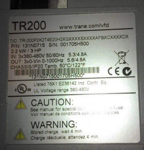 Trane Danfoss VFD TR200