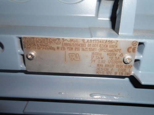 Siemens allis motor 1la91334ka96-z 10hp 480v 1760rpm for sale