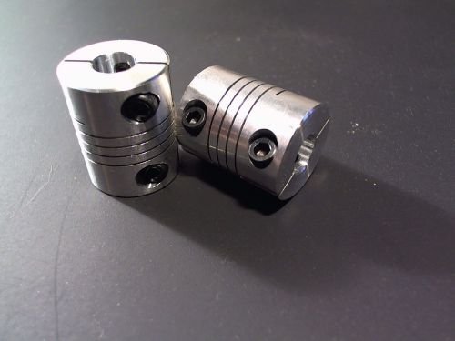 LOT of (2) 8x8mm CNC Motor Flexible flex shaft Coupling OD 20x25mm USA