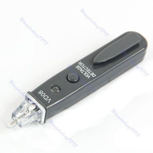 Electric pocket voltage detector sensor tester alert pen 90-600v ac led light for sale