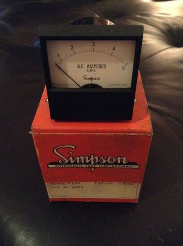 NIB SIMPSON Model 2152 AC Amperes RMS Current Meter Frequency Range 20Hz-1K Hz