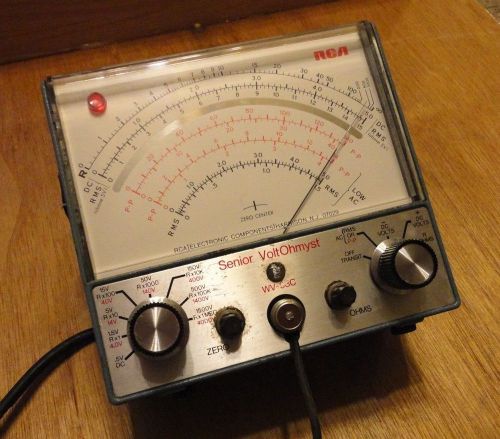 Rca senior voltohmyst wv-98c vacuum tube meter - in working order w/leads for sale