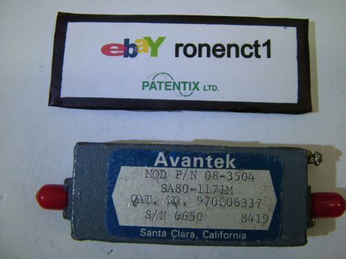 RF AMPLIFIER AVANTEK SA80-1171M 3.5 - 9GHz GAIN 30db PO 20dbm