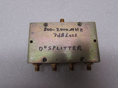 SMA FEMALE POWER DIVIDER 4 WAY 0 DEGREE 7DB LOSS 800-2000MHz 2GHz SPLITTER