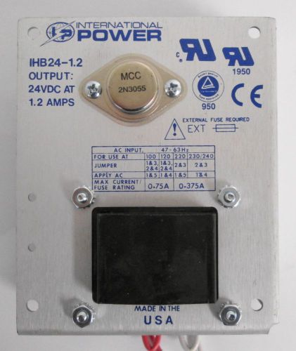 International Power IHB24-1.2 Linear Power Supply Open Frame Output 24VDC @ 1.2A