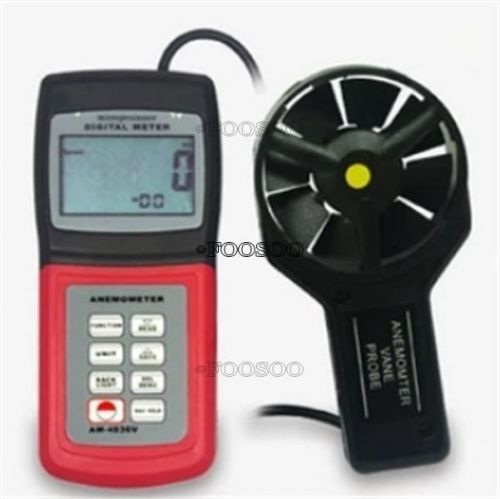 AIR FLOW WIND SPEED METER DIGITAL ANEMOMETER TESTER AM4836V °C NEW