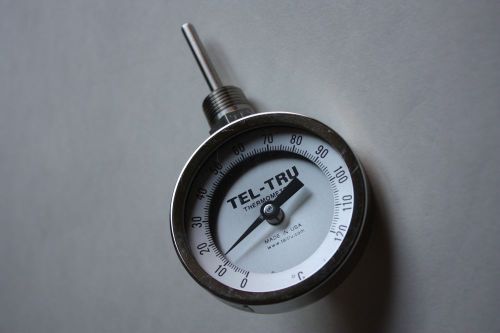 Tel-Tru Thermometer 0-120 Celcius 1/2&#034; NPT Top Mount 2&#034; Probe BSF1-FFS-001