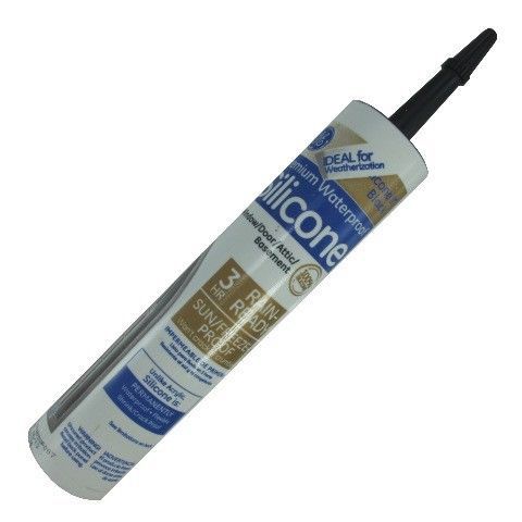 9.8 oz. Cartridge Black Window &amp; Door Silicone II Sealant