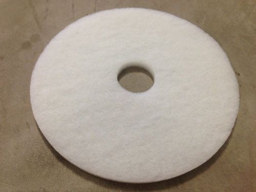 13&#034; white super polish pads - case of 5 pads for sale
