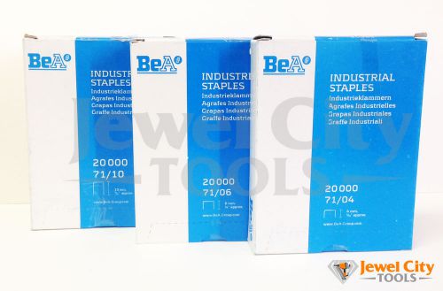 BeA 22 Gauge 71 Series Upholstery Staples 3/8&#034; crown 3/8&#034; 1/4&#034; 5/32&#034; Long 3 Box