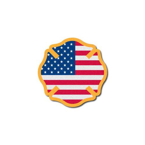 Firefighter helmet decals fire helmet sticker- reflective usa flag maltese for sale