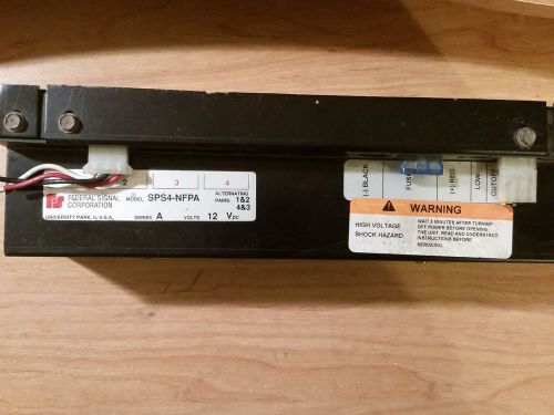 Strobe Power Supply SPS4-NFPA 4 Head Federal Signal FedSig Fed Sig