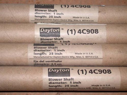 Dayton replacement blower motor shaft 1&#034; dia. 25&#034; long 4c908  free ship for sale